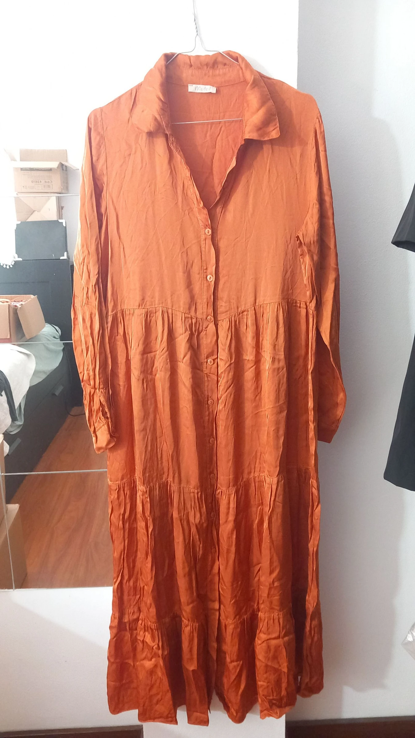 Vestido camisa laranja, Motel Fit's M/L